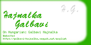 hajnalka galbavi business card